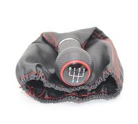 Jovarel Cubierta de la palanca de cambios Para VW Para Polo Para Classic 6N 6N2 1996-2001 5 Para la perilla de cambio marchas del coche velocidad(Red red)