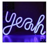 Jovarel Luz de neón Letras coloridas, iluminación interior, letrero de neón, hermosa luz nocturna con regulador intensidad(Azul)