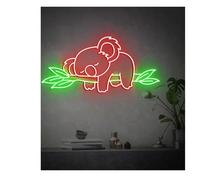 Jovarel Luz de neón Letrero de neón koala con luz animales adorables para dormitorio y vacaciones(B)