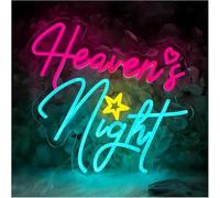Jovarel Luz de neón Letreros de neón Decoración Letrero Heaven's Night con regulador intensidad