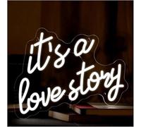 Jovarel Luz de neón Para LED para letrero de neón Es una historia amor, luz para bodas, compromisos, despedidas soltera 39,88 cm × 29,38