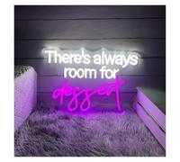 Jovarel Luz de neón Postre para letreros de luz neón para letras brillo ajustable alimentadas por para USB para luces(B,45cmx55cm)