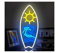 Jovarel Luz de neón Tabla de surf para letrero neón Regulable para LED, luz nocturna para interiores