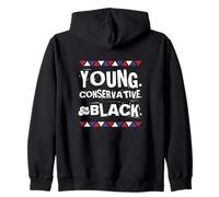 Jóvenes, Conservadores y republicanos Negros apoyan la política Sudadera con Capucha