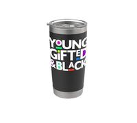 Jóvenes superdotados y negros, Juneteenth Freedom, jóvenes, niños y niñas Vaso térmico de acero inoxidable de doble pared