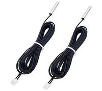 JOVERI 5 piezas 1M 10K B3950 Sensor de temperatura de termistor, capaz de soportar de -25 a 125 grados Celsius, sonda de sensor de temperatura NTC sensible Las sondas tienen una carcasa de acero inoxi