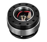 JOVERI Aluminio 6 Agujeros Universal Coche Auto liberación rápida Volante Snap Off Hub Adaptador Boss Kit Adaptador de Cubo de Volante(Silver)