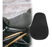 JOVERI Cojín Amortiguador 3D for Asiento de Motocicleta, Funda Aislante térmica for Asiento, Accesorios for FJ-09, VStar 1300 Deluxe, VStar 950 Cruiser Funda para Asiento de Motocicleta(Black L)