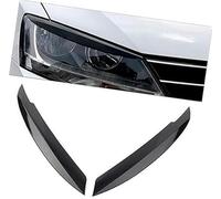 JOVERI Embellecedores Adhesivos for Cubierta de ceja de párpado de Faro de Coche, Color Negro Brillante, for VW, for Jetta, MK6 Sagitar NCS 2010-2018 Moldura de ceja para Faros Delanteros