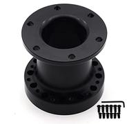 JOVERI Espaciador de Cubo de Volante Universal de 12/51/76/101 MM, Kit de Jefe de Cubo de Volante, Espaciador Adaptador Negro Adaptador de Cubo de Volante(76MM)