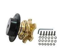 JOVERI Kit de Jefe de Adaptador de Cubo de liberación rápida a presión for Volante, Universal, for, E34 EP-CA0011 Adaptador de Cubo de Volante(Gold)