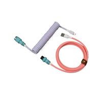 JOVERI LANO-Teclado mecánico en Espiral Paracord Personalizado, Cable de Resorte de Datos Tipo C, Bobina de Aviador GX16, Cable en Espiral USB C for Juegos Cable del portón Trasero(Mixed NO. 3)