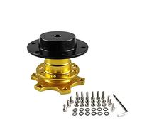 JOVERI Volante de Aluminio de liberación rápida, Adaptador de Cubo a presión, Kit Boss RS-QR001 Adaptador de Cubo de Volante(Gold)