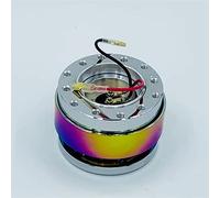 JOVERI Volante de Carreras de Aluminio Universal, Adaptador de Cubo de liberación rápida a presión, Kit Boss, Volante Deportivo for Coche Adaptador de Cubo de Volante(Neo Chrome)