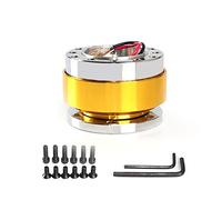 JOVERI Volante de Carreras de Aluminio Universal, Adaptador de Cubo de liberación rápida a presión, Kit Boss, Volante Deportivo for Coche Adaptador de Cubo de Volante(Gold)