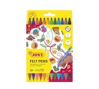 Jovi 1512 Rotulador doble punta, Colores surtidos, Paquete de 12 | Punta Media y Fina
