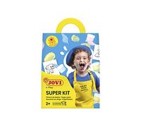 Pintura a dedos jovi pastel super kit 4 botes 35 ml + 20 plantillas