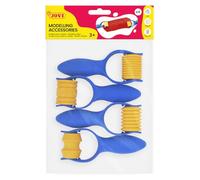 Jovi - 4 Rodillos de modelaje para plastilina, Formas diversas | Accesorios manualidades infantil, a partir de 3 años