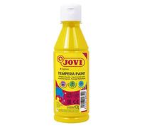 Jovi 50202 -Tempera Liquida 250 ml -Amarillo | Pintura a base de ingredientes naturales, Fácil de lavar, Sin gluten
