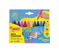JOVI 973/12 Wax crayons, Assorted Colours, 12 stück (1er Pack) 12 count (Pack of