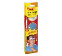 Jovi Infantil Adventure, Estuche 3 Botes de 8ml, Crema, Colores Blanco, Rojo y Azul Claro, Incluye Esponja de Maquillaje y Pincel Plano (174AD)