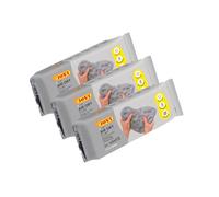 Jovi Air Dry - Arcilla de Secado al Aire, Color Gris, 3 x 500gr, sin gluten | Pasta para modelar endurecible sin horno, no tóxico, para manualidades