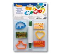 Jovi Blíster 3 moldes, 1 Rodillo y 3 Pastillas de plastilina, 50 g (156)