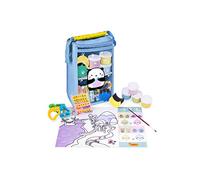 Jovi - MULTIUSE BAG My arts & crafts mochila infantil Panda, Kit manualidades con tempera y plastilina multicolor pastel (345P), Azul