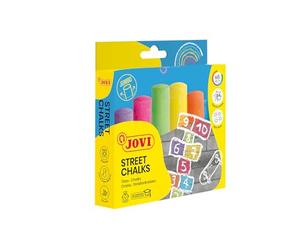 Jovi- Caja 6 tizas súpergruesas Suelo, Multicolor, unica (1030) , color/modelo surtido