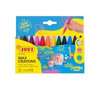 Jovi - Ceras triangulares Triwax, estuche de 12 unidades, multicolor, super resistentes, no manchan (973/12)