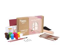 Jovi - DIY Air Dry Shelf - Kit de manualidades para hacer UN ESTANTE con arcilla secado al aire color blanca + pinturas y herramientas (2703
