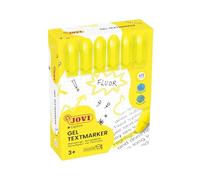 Jovi - Estuche, 12 marcadores con gel, color amarillo (1817) | Retráctil, no se seca y no traspasa el papel, larga duración, tapón de seguridad