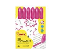 Jovi - Estuche, 12 marcadores con gel, color rosa (1816) | Retráctil, no se seca y no traspasa el papel, larga duración, tapón de seguridad