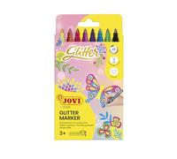 Jovi- Estuche 8 rotuladores Purpurina Glitter, Multicolor (1608G) , color/modelo surtido