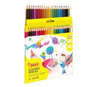 Jovi - Estuche con 24 lápices de madera, colores surtidos (730/24) | Colores intensos, fácil de afilar, Para dibujar y colorear niños, escolar