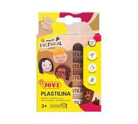 Jovi - Estuche de plastilina, 6 barritas de 15 gramos, multicultural colors, sin gluten (90/6M)