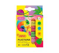 Jovi - Estuche de plastilina, 6 barritas de 15 gramos, surtido multicolor neon, sin gluten