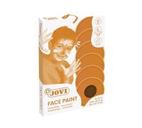Jovi - Face Paint, Maquillaje Facial Infantil de 8 mililitros, 6 Unidades, Color marrón