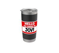 Jovi Hello Hi My Name Is - Camiseta con nombre personalizado Vaso térmico de acero inoxidable de doble pared