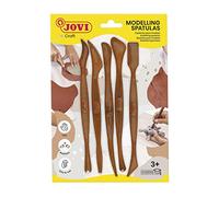 Jovi - Herramientas de Modelaje, Color marrón, a partir de 3 años, 5 herramientas con 10 puntas diferentes, ideal para usar con air dry (5)