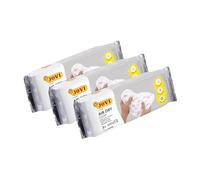 Jovi - Kit Air Dry de 3 unidades - Pasta para modelar, secado al aire sin horno, color Blanco, 3 unidades de 250 Gramos (P83/3)