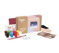 Jovi - Kit de manualidades para hacer UN PAISAJE con arcilla secado al aire | Incluye pinturas y herramientas, DIY Air Dry Window, arcilla color blanca