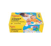Jovi - Lavable Pintura Dedos, Estuche 6 botes, 125 mililitros, colores surtidos (560S)