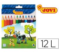 Jovi Maxi Lápices de Colores Triangulares Estuche de 12 Colores