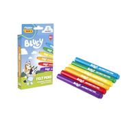 Jovi - My First BLUEY, 6 rotuladores de punta gruesa y resistente | Para niños a partir de 3 años, super lavables, Mis primeros rotuladores