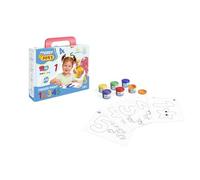 Jovi - My First kit de Finger paint Aprendiendo los números, set de 6 botes de pintura de dedos de 35 ml y 10 plantillas de actividades con números, a partir de 2 años, sin gluten