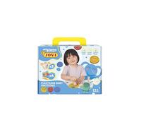 Jovi - My First, kit de modelaje con 4 barritas de plastilina baby de 38g y 3 Sellos de madera de las Emociones, sin gluten, NO se seca, para niños a partir de 12 Meses (374EM)