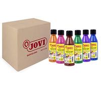 Jovi - Pintura Acrílica, 6 botes de 250 ml, Colores secundarios | Alto poder cubriente, Se aplica fácilmente sobre cualquier superfície, Sin gluten
