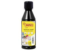 Jovi - Pintura acrílica, bote de 250 ml, color negro, alto poder cubriente | Se aplica fácilmente sobre cualquier superficie, a partir de 3 años, secado rápido, Ideal para manualidades
