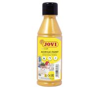 Jovi | Pintura acrílica | 250 ml, color oro | Fácil aplicación, secado rápido, poder cubriente | Ideal para manualidades y desarrollo de creatividad